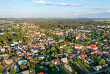 Fototapeta Miasto - Narol, widok z lotu ptaka na miasto w wojewodztwie podkarpackim