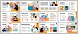 Presentation and slide layout background. Design template with business people. Use for business annual report, flyer, marketing, leaflet, advertising, brochure, modern style. Vector illustration