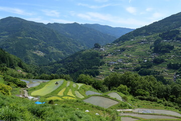 八畝の棚田　棚田集落　（高知県　大豊町）