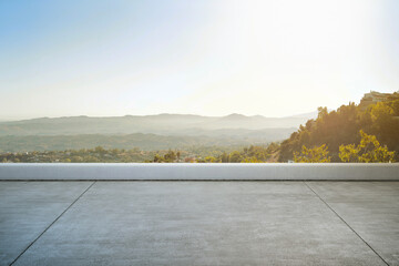 Wall Mural - Terrace view with landscape