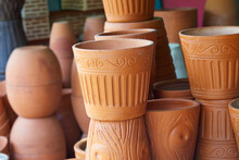 Clay Pots For Sale At The Gardening Shop