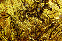 Glitter Paint Flow Molten Gold Texture Fluid Leak