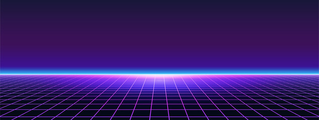future retro line technology background of the 80s