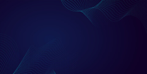 Wall Mural - abstract background with flowing particles. digital future technology concept. vector illustration.