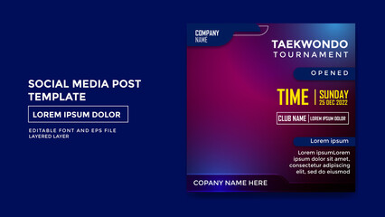 sports/championship/league/tournament theme social media post template