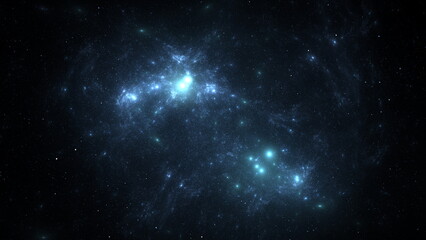 Wall Mural - cosmic background of stars and galaxies. a dark infinite universe with shining stars and constellati