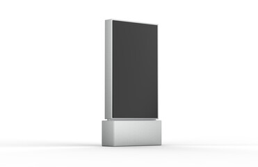Wall Mural - WiFi network Multi touch floor standing LCD, display digital signage display touch monitor mockup. 3d render illustration.