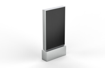 Wall Mural - WiFi network Multi touch floor standing LCD, display digital signage display touch monitor mockup. 3d render illustration.