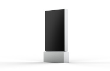 Wall Mural - WiFi network Multi touch floor standing LCD, display digital signage display touch monitor mockup. 3d render illustration.