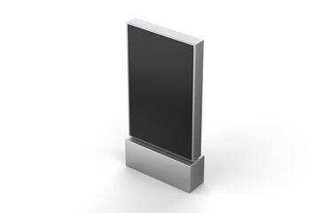 Wall Mural - WiFi network Multi touch floor standing LCD, display digital signage display touch monitor mockup. 3d render illustration.
