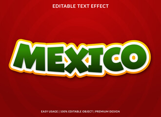 Wall Mural - mexico editable text effect template use for business logo and brand