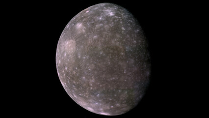 Wall Mural - callisto, second largest moon of jupiter. elements of this image were furnished by nasa.