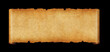 © daboost - Old paper horizontal banner. Parchment scroll isolated on black