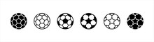 Soccer Ball Icon. Football Simple Black Style, Vector Illustration.