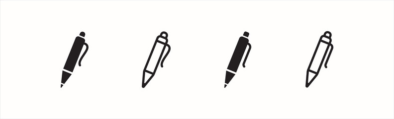 Pen simple icon set. Pen symbol, vector illustration