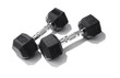 © View Stock - two heavy Dumbbell, barbell