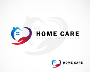 Wall Mural - home care logo creative design concept medical business illustration vector