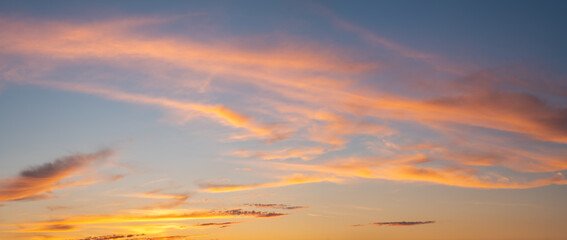 Wall Mural - panorama of a dramatic evening sky