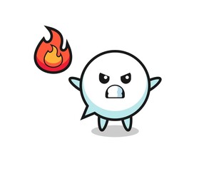 Sticker - speech bubble character cartoon with angry gesture