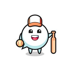 Sticker - Cartoon character of speech bubble as a baseball player