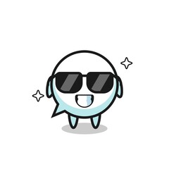 Sticker - Cartoon mascot of speech bubble with cool gesture