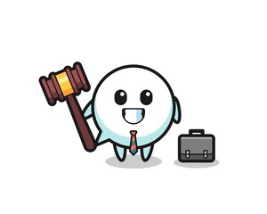 Canvas Print - Illustration of speech bubble mascot as a lawyer