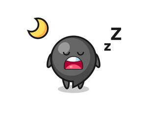 Sticker - comma symbol character illustration sleeping at night