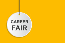 Career Fair Hanging Sign Vector Human Resource Management Concept For Flyers, Banners, Presentations And Posters.