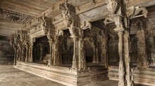 Sculptured Pillars Of Vellore Fort Temple, Vellore, Tamilnadu, India.