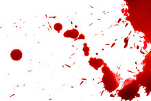 Blood Splatter On White Background