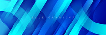 Abstract Blue Light Horizontal On Technology Concept Background With Square Shape Dynamic And Sport Banner Concept Gradient Modern Style Banner Template Vector