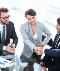 Wall Mural - handshake business partners for their Desk