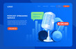 © MarrieVisual - Podcast streaming service website page design vector