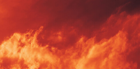 Wall Mural - the red sky background looked like smoke and fire. bomb violent. for wallpaper, backdrop and design.