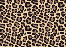 Leopard Print Seamless Pattern, Animal Skin Patches, Trendy Texture For Clothing Print, Fabric.