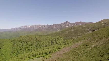Wall Mural - Aerial view of trail leading to the summit in Central Balkan near Ambaritsa peak
