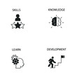 capacity building icons  symbol vector elements for infographic web
