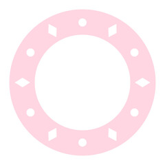 pastel circle frame
