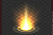 © iaroslavka - Vector orange yellow power energy explosion light effect isolated on transparent background. Magic fantasy futuristic portal teleport. Sparks particles. Hot sparkling beam burst