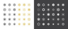Big Set Of Snowflakes Winter Christmas Xmas Design Elements.