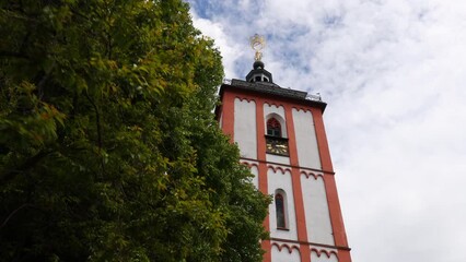 Canvas Print - historical buildings in the city of siegen germany 30fps 4k video