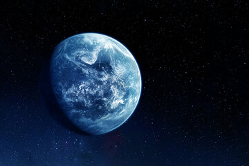 Wall Mural - planet earth, on a dark background. elements of this image furnished by nasa
