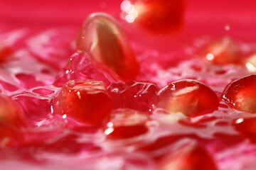 Sticker - Macro shot of pomegranate seeds