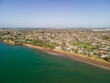© Michael - Spectacular beachfront properties seen aerially from the sky by drone in Red beach, New Zealand