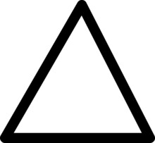 Triangle, Icon, Vector Illustration On White Background..eps
