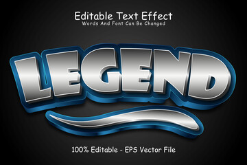 Wall Mural - Legend editable Text effect 3 Dimension Emboss modern style