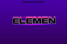Elem En Editable Text Effect 3 Dimension Emboss Modern Style