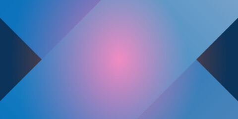 Wall Mural - abstract blue and purple minimalist gradient banner, modern style geometric background, poster or la