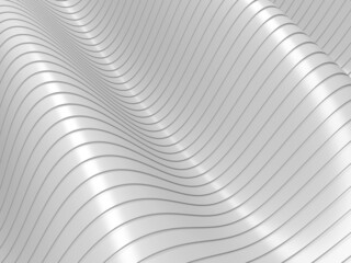 Wall Mural - White stripe waves pattern futuristic background