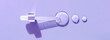 pipette drop of serum test on a purpule background	
